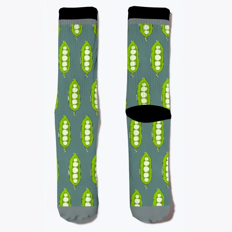 FFF Light Gray Pea Print Socks